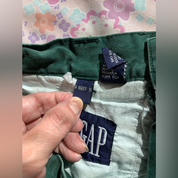 Vintage 80s GAP green shorts waist 36 - Picture 5 of 8